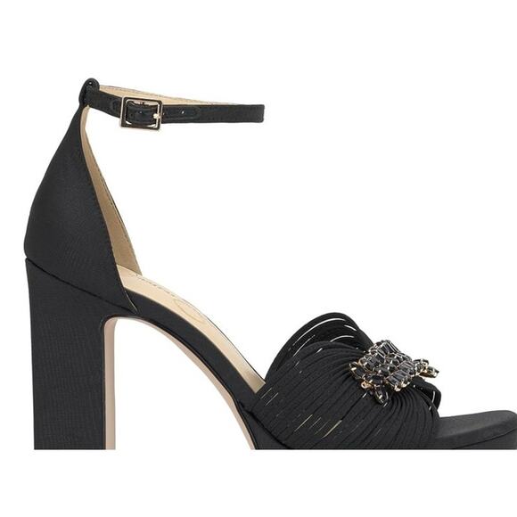 New Jessica Simpson Anissia Ankle Strap Platform Pump Black Formal 9M - Picture 3 of 13